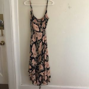 Reformation high-low wrap dress
